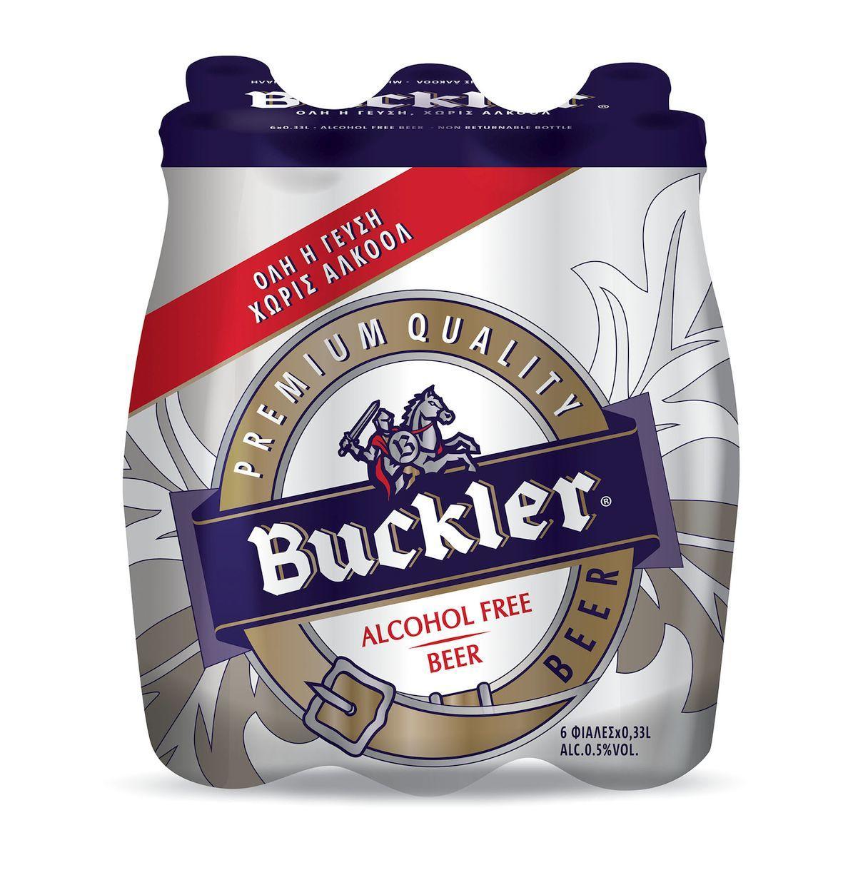 Μπύρα Φιάλη No Alcohol Buckler (6×330 ml)