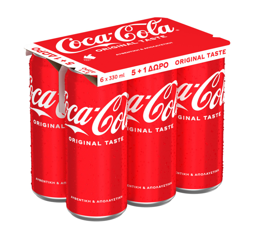 The Coca Cola Company Coca-Cola Κουτί (6x330 ml) 5+1 Δώρο
