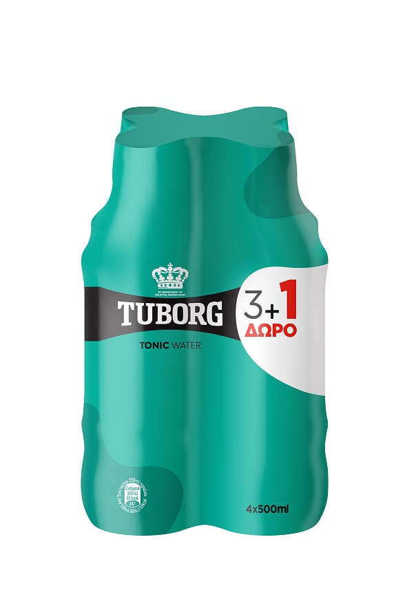 Tuborg Tonic Water Φιάλη Tuborg (4x500 ml) 3+1 Δώρο
