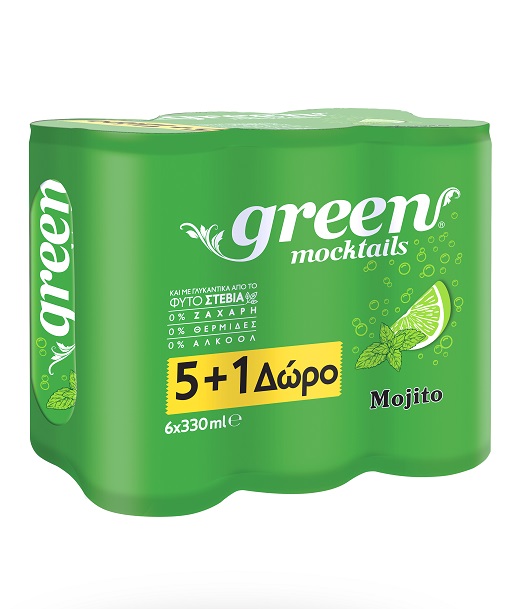 Mocktail Mojito Green (6×330 ml) 5+1 Δώρο
