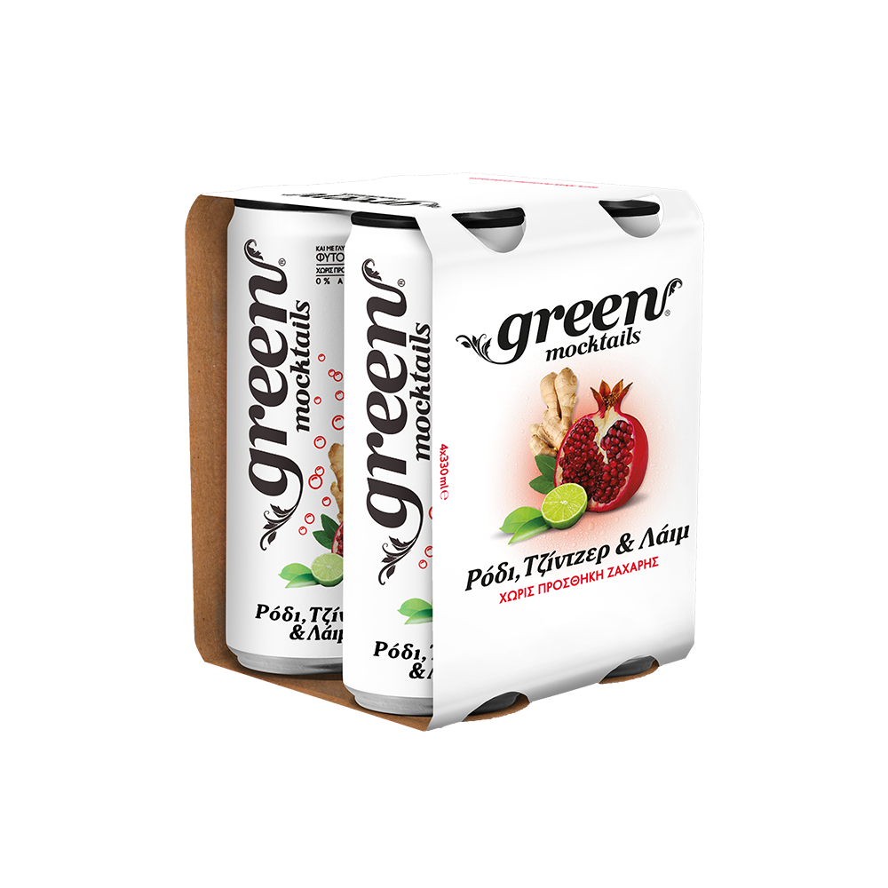 Green Cola Hellas Mocktail Ρόδι, Ginger & Lime Green (4x330 ml)