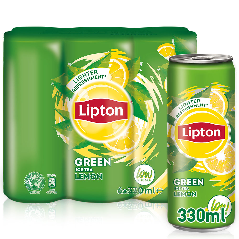 Green Ice Tea Λεμόνι Lipton (6×330 ml)