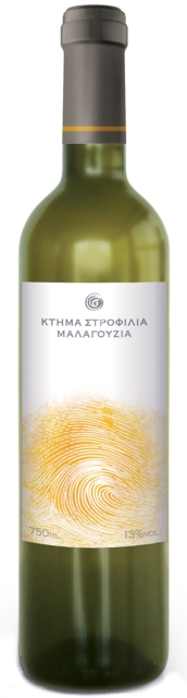 Οίνος Λευκός Ξηρός Μαλαγουζιά Στροφιλιά (750 ml)