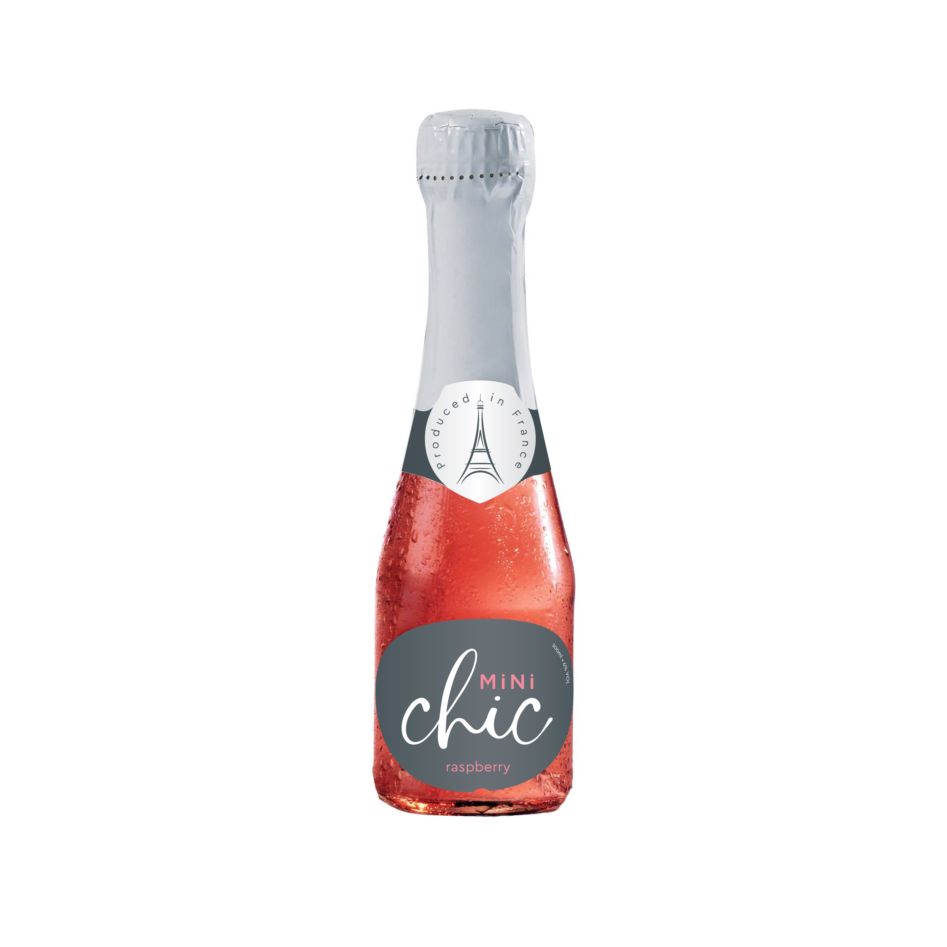 Mini Chic Οίνος Ροζέ Αφρώδης Rasberry Mini Chic (200 ml)