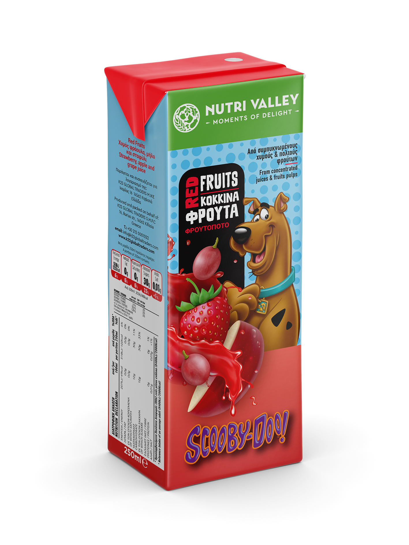 K22 Χυμός Red Fruits Scooby Doo Nutri Valley (250 ml)