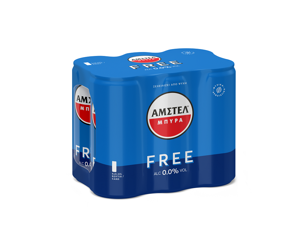 Μπύρα Χωρίς Αλκοόλ Κουτί ΑΜΣΤΕΛ Free (6×330 ml)