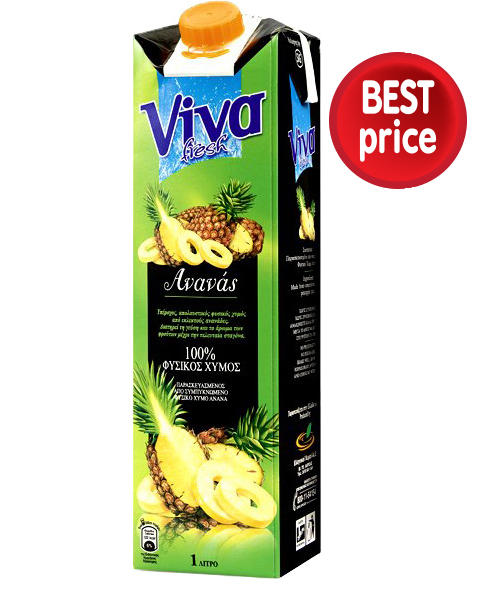 Φυσικός Χυμός Ανανά Viva (1lt)
