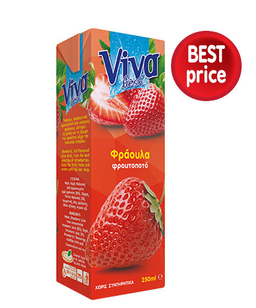 Φρουτοποτό Φράουλα Viva (250ml)
