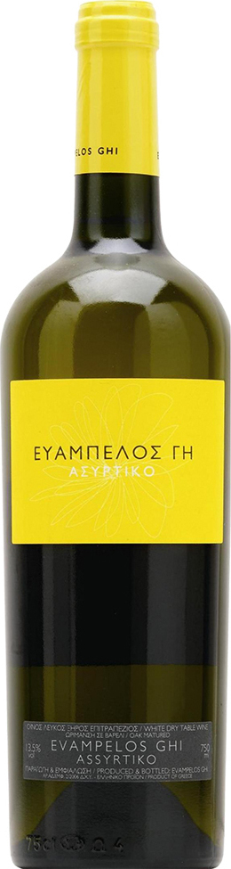 Οίνος Λευκός Ασύρτικο Ευάμπελος Γη (750 ml)
