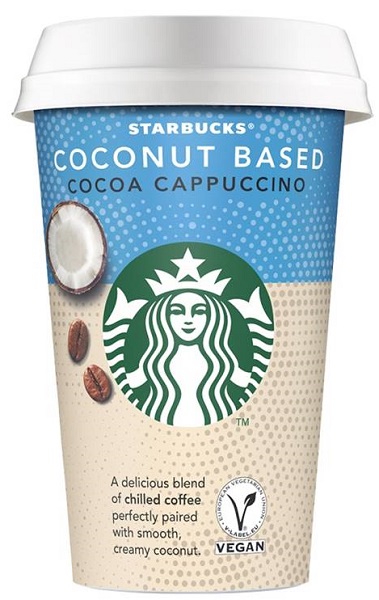 Κρύο Φυτικό Ρόφημα καρύδας και καφέ Cocoa Cappuccino Starbucks (220 ml)