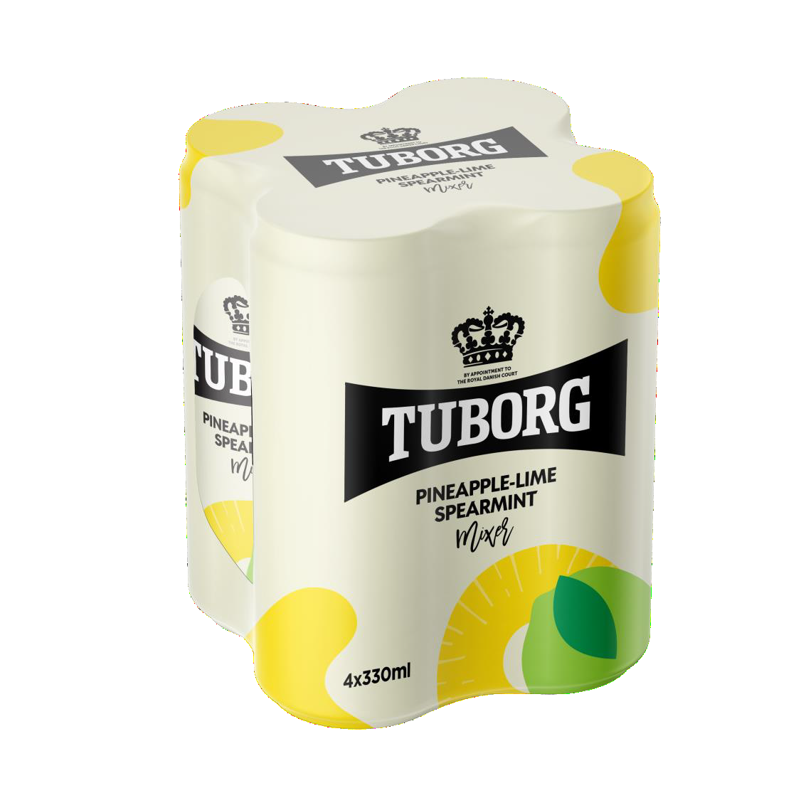 Αναψυκτικό ανανάς-lime & δυόσμος Tuborg (4×330 ml)