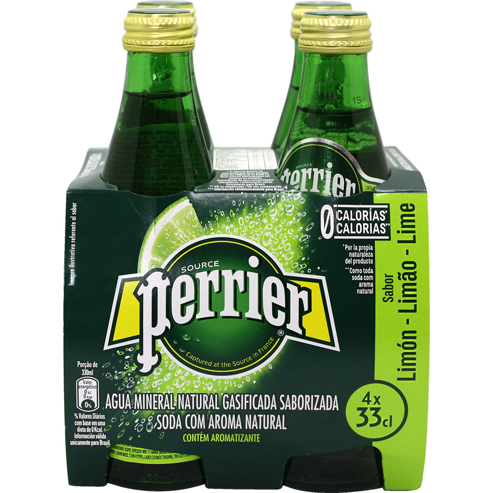 Νερό Φυσικό Μεταλλικό Ανθρακούχο Lime Perrier (4×330 ml)