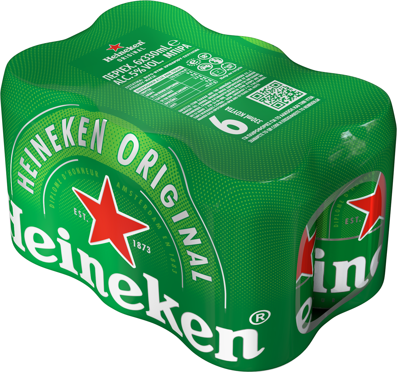 Αθηναϊκή Ζυθοποιία Α.Ε. Μπύρα Lager Κουτί Heineken (6x330 ml)