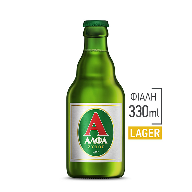 Μπύρα Lager Φιάλη Άλφα Retro (330 ml)