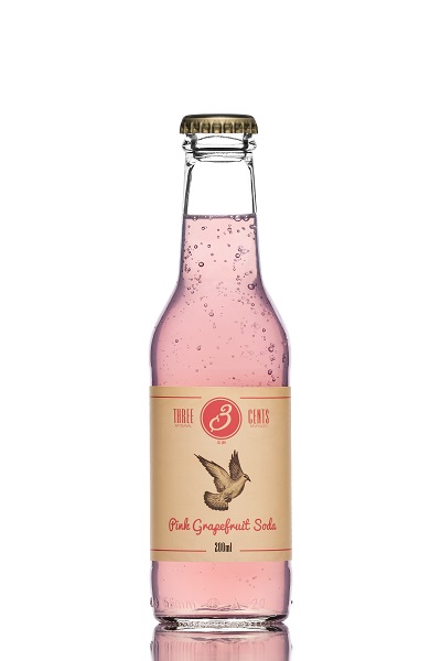 Αναψυκτικό Pink Grapefruit Soda Three Cents (200 ml)