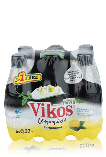 Λεμονάδα με Στέβια Βίκος (6×330 ml) 5+1 Δώρο