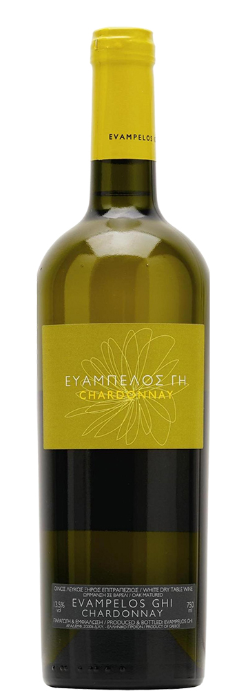 Οίνος Λευκός Chardonnay Ευάμπελος Γη (750 ml)