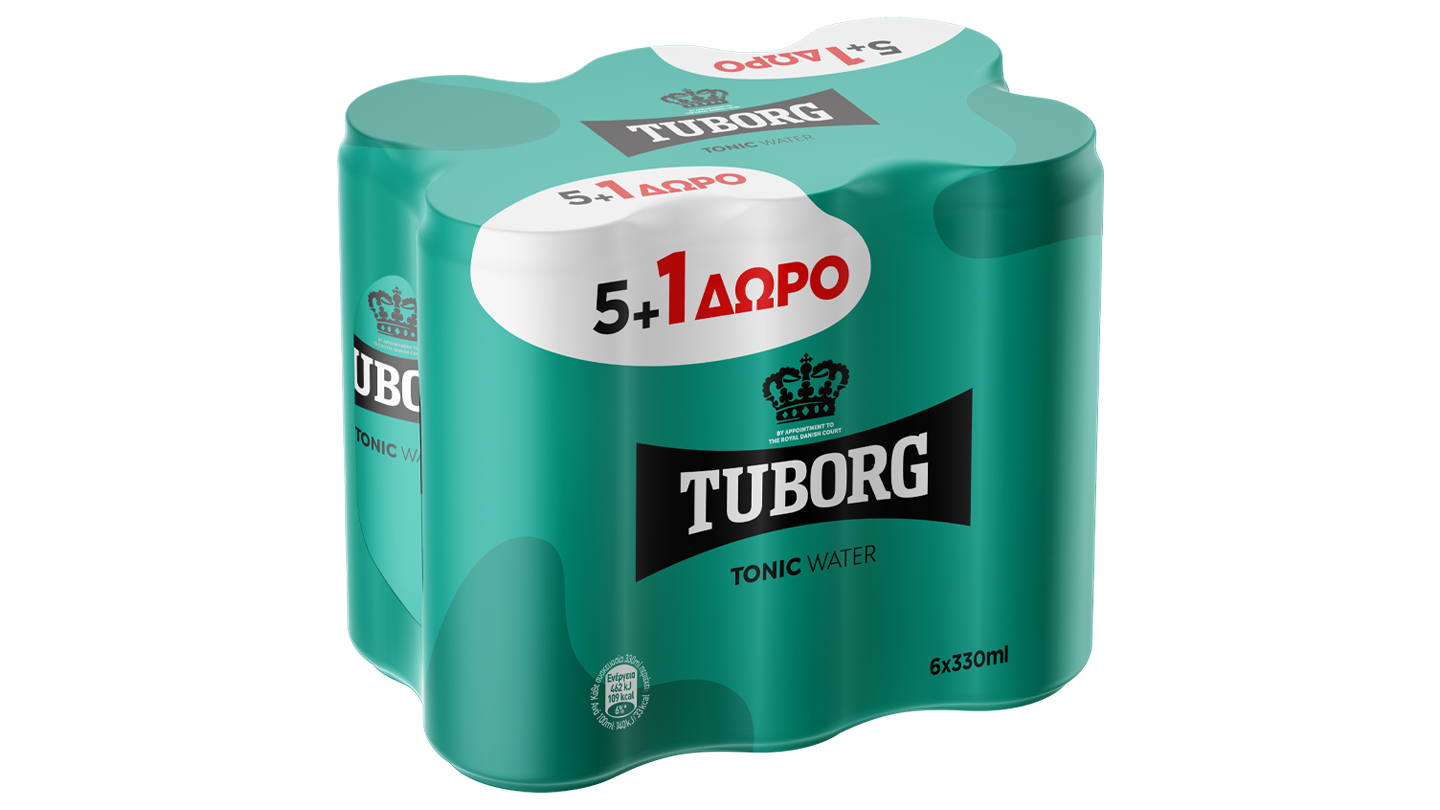 Tuborg Tonic Water Κουτί Tuborg (6x330 ml) 5+1 Δώρο