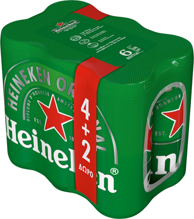 Μπύρα Lager Κουτί Heineken (6×330 ml) 4+2 Δώρο