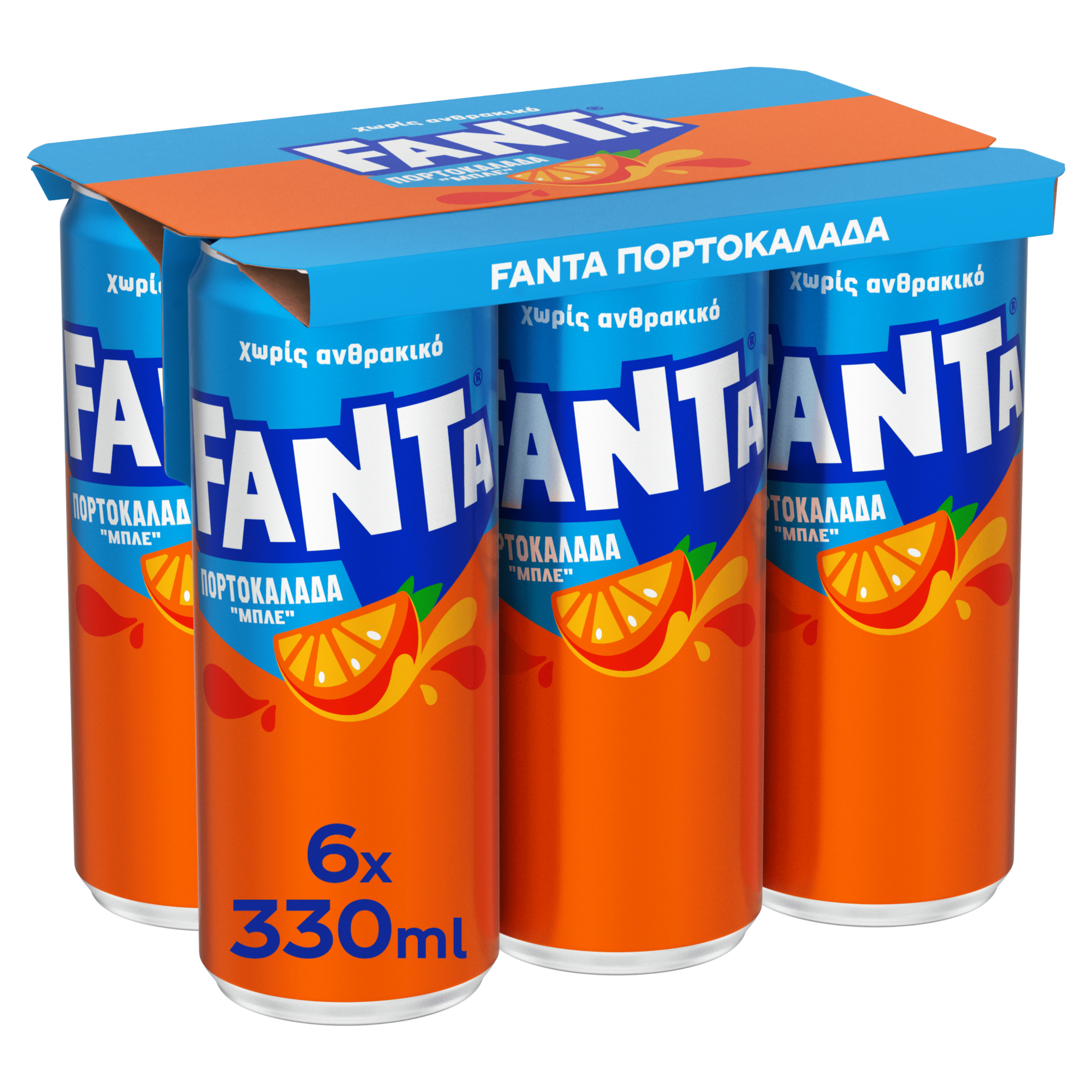 The Coca Cola Company Πορτοκαλάδα Χωρίς Ανθρακικό Κουτί Fanta (6x330 ml)