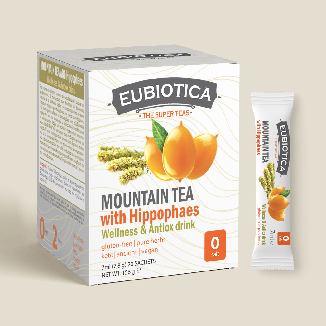 Τσάι του Βουνού εμπλουτισμένο με Ιπποφαές σε υγρή μορφή EUBIOTICA (20 τμχ)