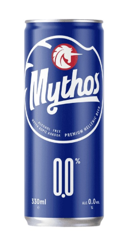 Ολυμπιακή Ζυθοποιία Α.Ε. Μπύρα Κουτί Χωρίς Αλκοόλ Mythos (330ml)