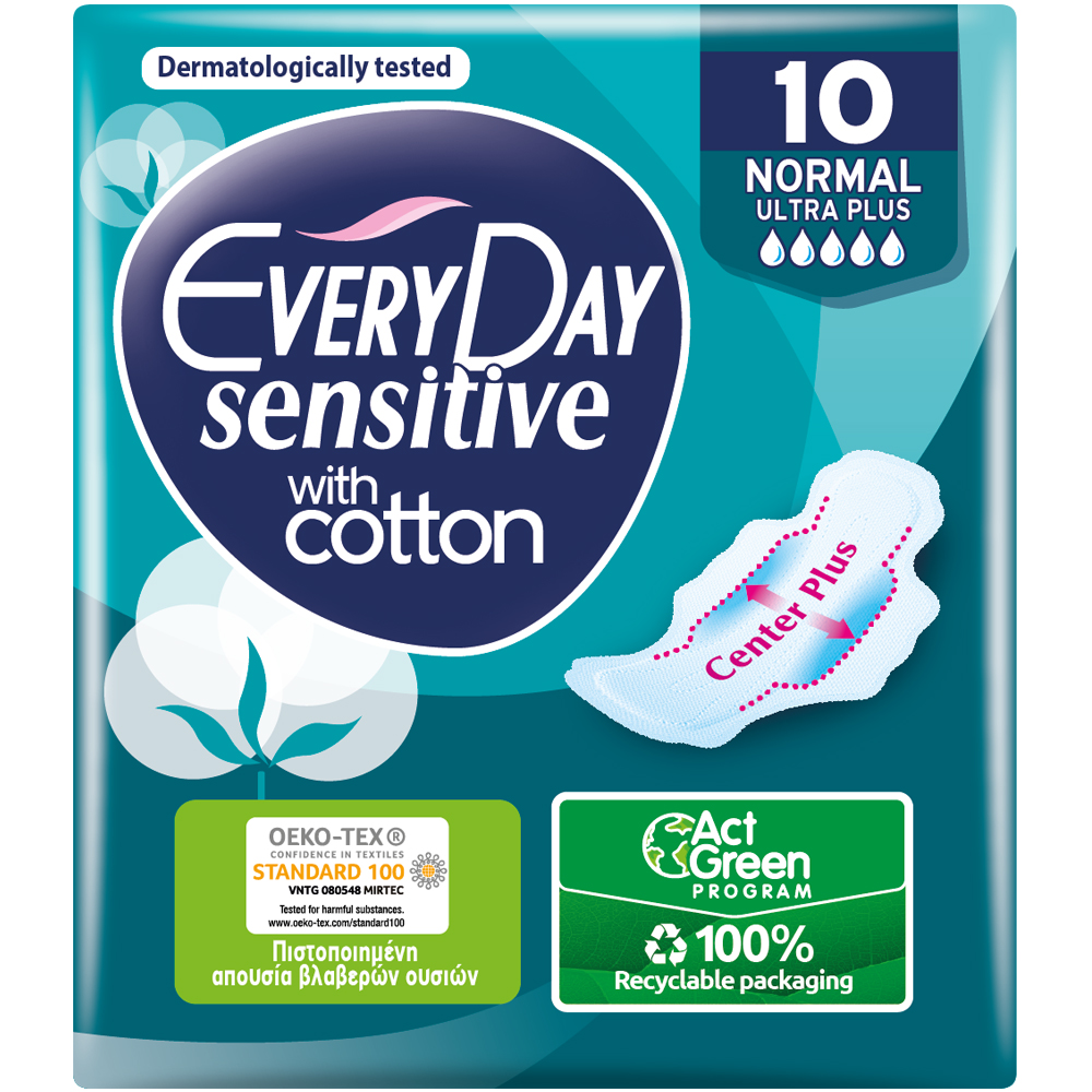 Σερβιέτες Normal Ultra Plus Sensitive Everyday (10τεμ)