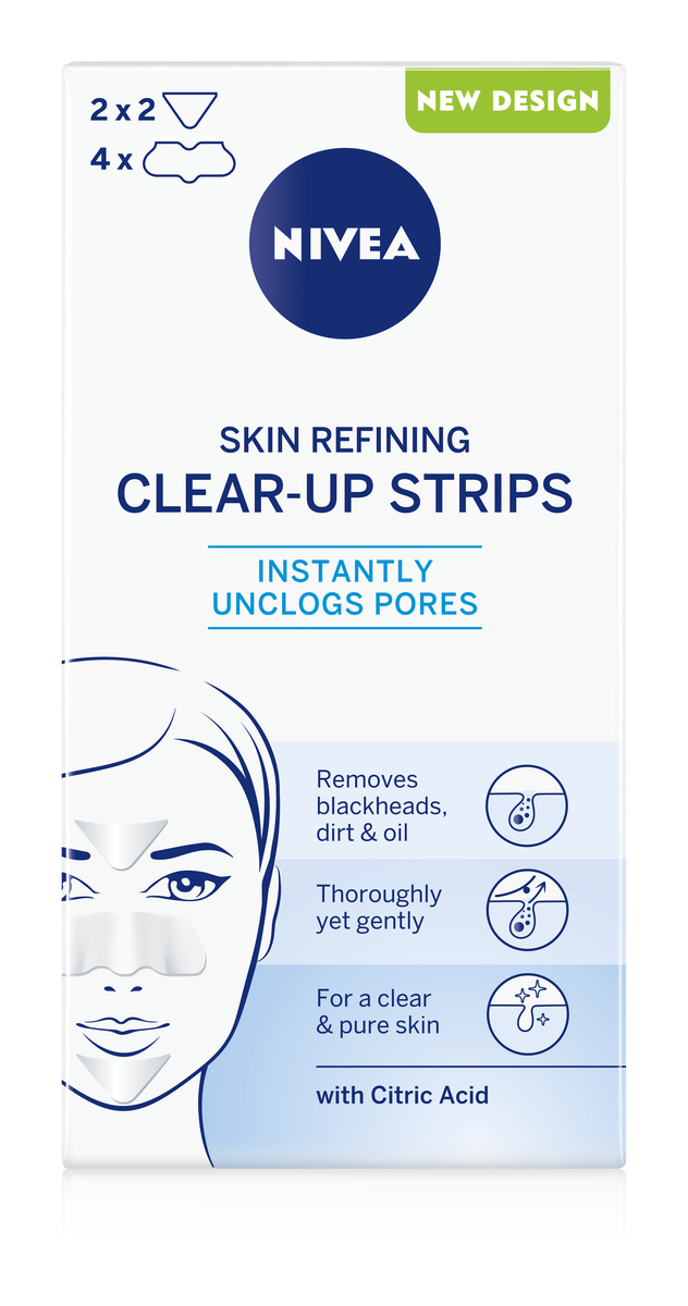 Beiersdorf Ταινίες αφαίρεσης σμήγματος Nivea (6 τεμ) (4xstrips για την μύτη+2 x strips για το πιγούνι)