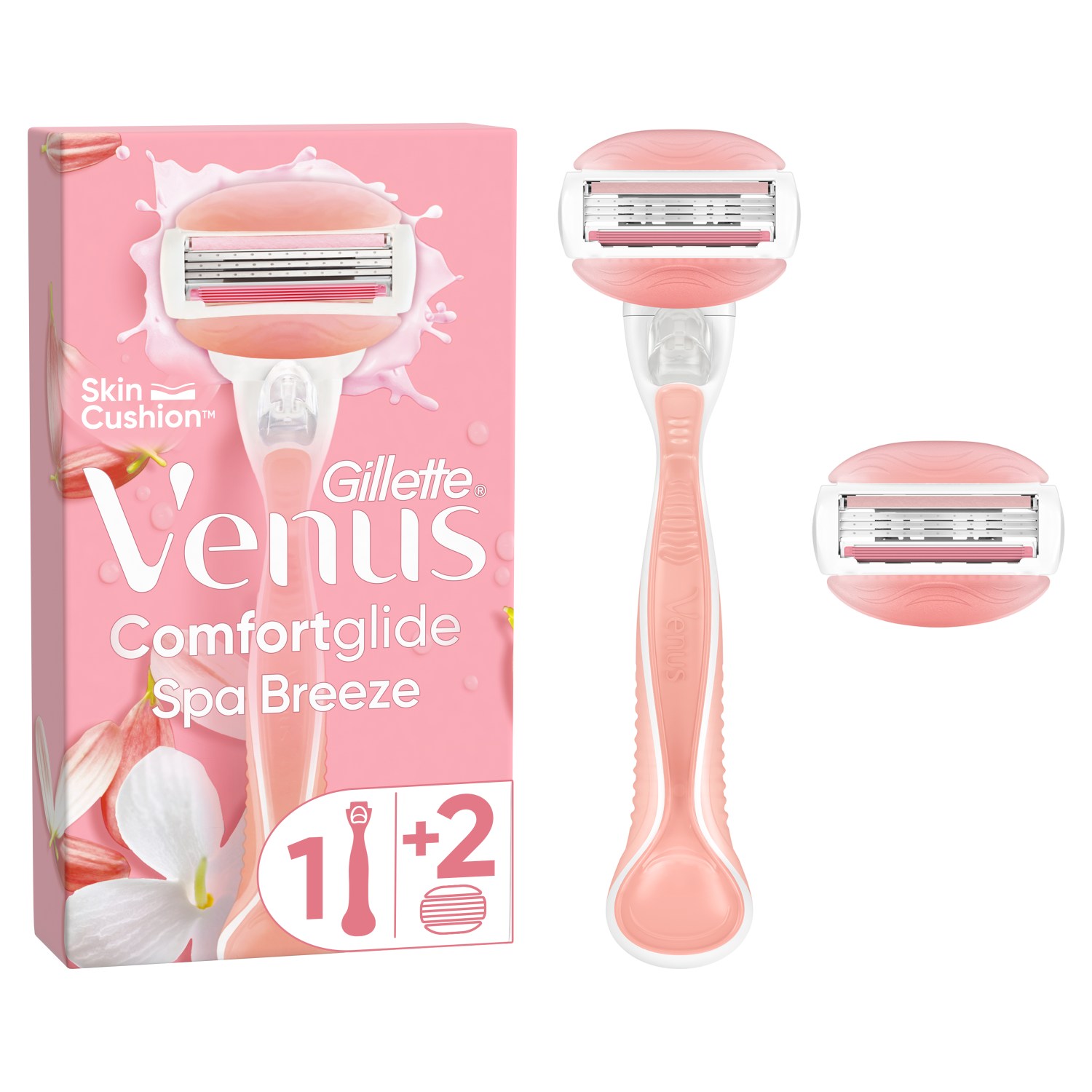 P&G Γυναικεία Ξυριστική Μηχανή ComfortGlide Spa Breeze με 2 Ανταλλακτικά Gillette Venus (1τεμ)