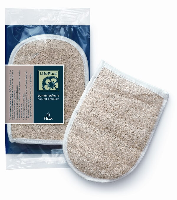 Γάντι μπάνιου Loofah διπλής όψης-Classic deluxe LifoPlus (1 τεμ)