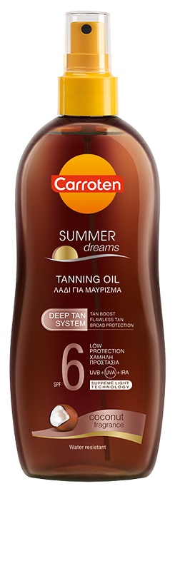 Αντηλιακό Λάδι Μαυρίσματος σε Spray Carroten Summer Dreams SPF6 (200ml)