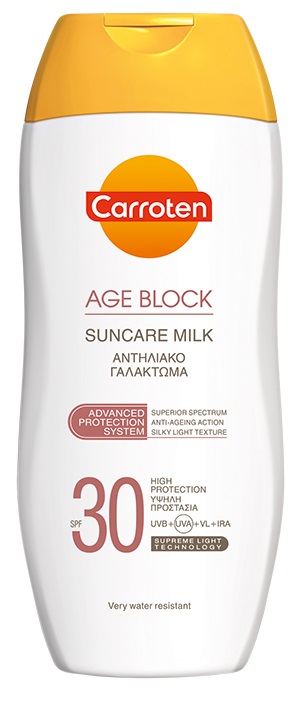 Αντηλιακό γαλάκτωμα Carroten AGE Block (με αντιγηραντική δράση) SPF 30 (200ml)