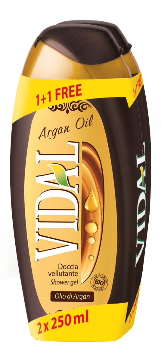 Αφρόλουτρο Argan Oil Vidal (2Χ750 ml) 1+1 δώρο