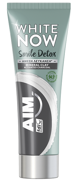 Οδοντόκρεμα White Now Smile Detox Charcoal AIM (75ml)