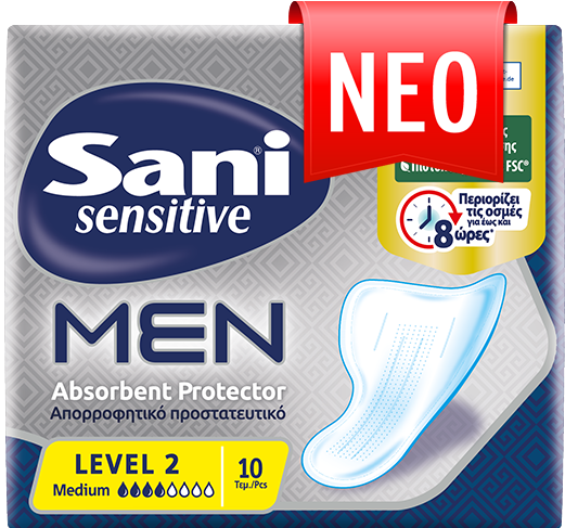 Eπιθέματα ακράτειας Sani Sensitive Men Level 2 (10 τεμ) 4300007220