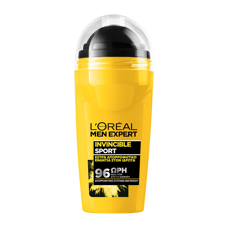 Invincible Sport Roll On Αποσμητικό 96ωρη Δράση L’Oreal Men Expert (50ml)