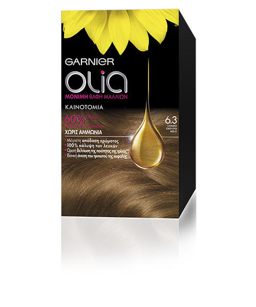 Βαφή Μαλλιών Mini No 6.3 Ξανθό Σκούρο Μελί Olia Garnier (50g)