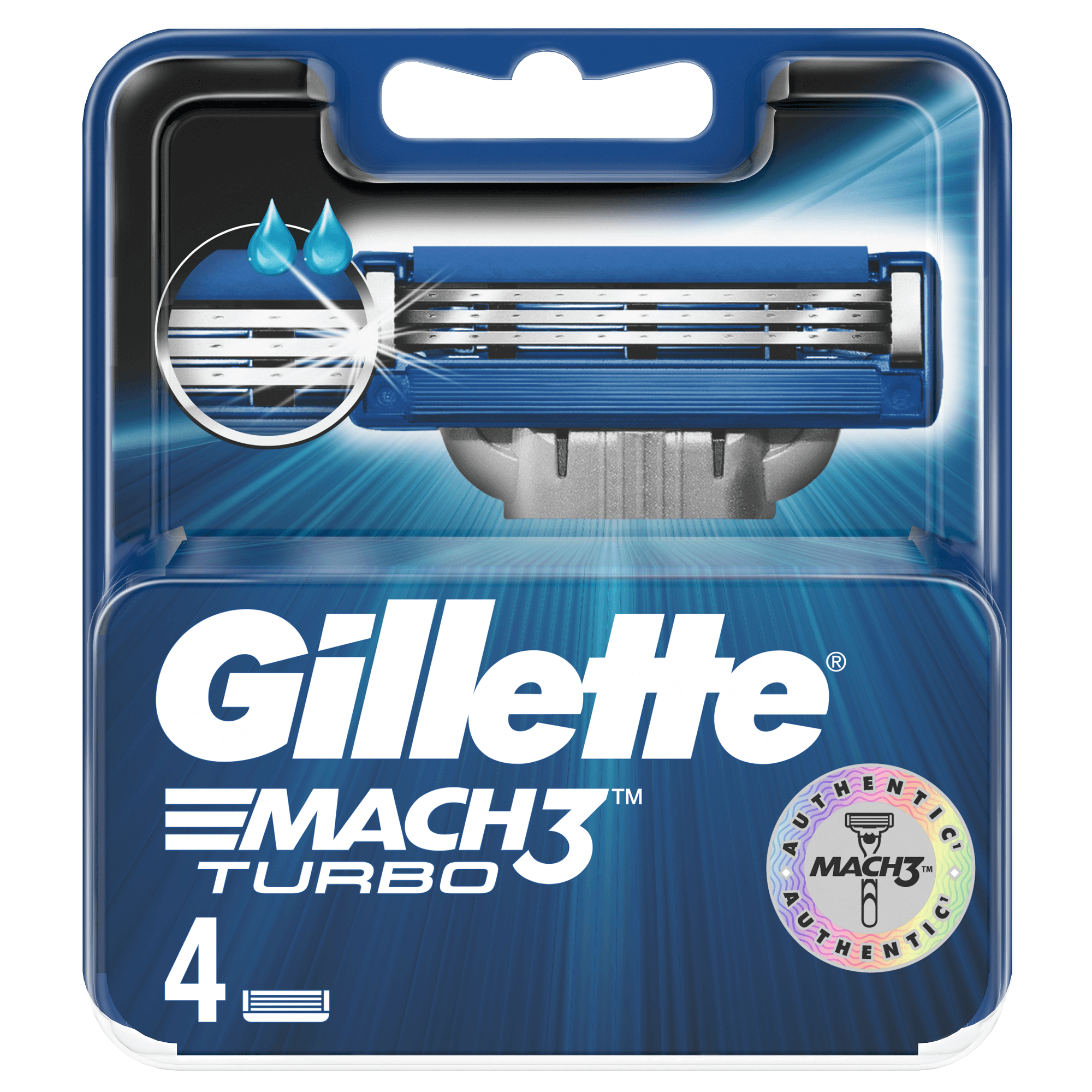 Ανταλλακτικά Ξυραφάκια Mach 3 Turbo Gillette (1×4 τμχ)