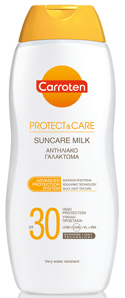 Αντηλιακό Γαλάκτωμα Protect & Care SPF30 Carroten (400ml)