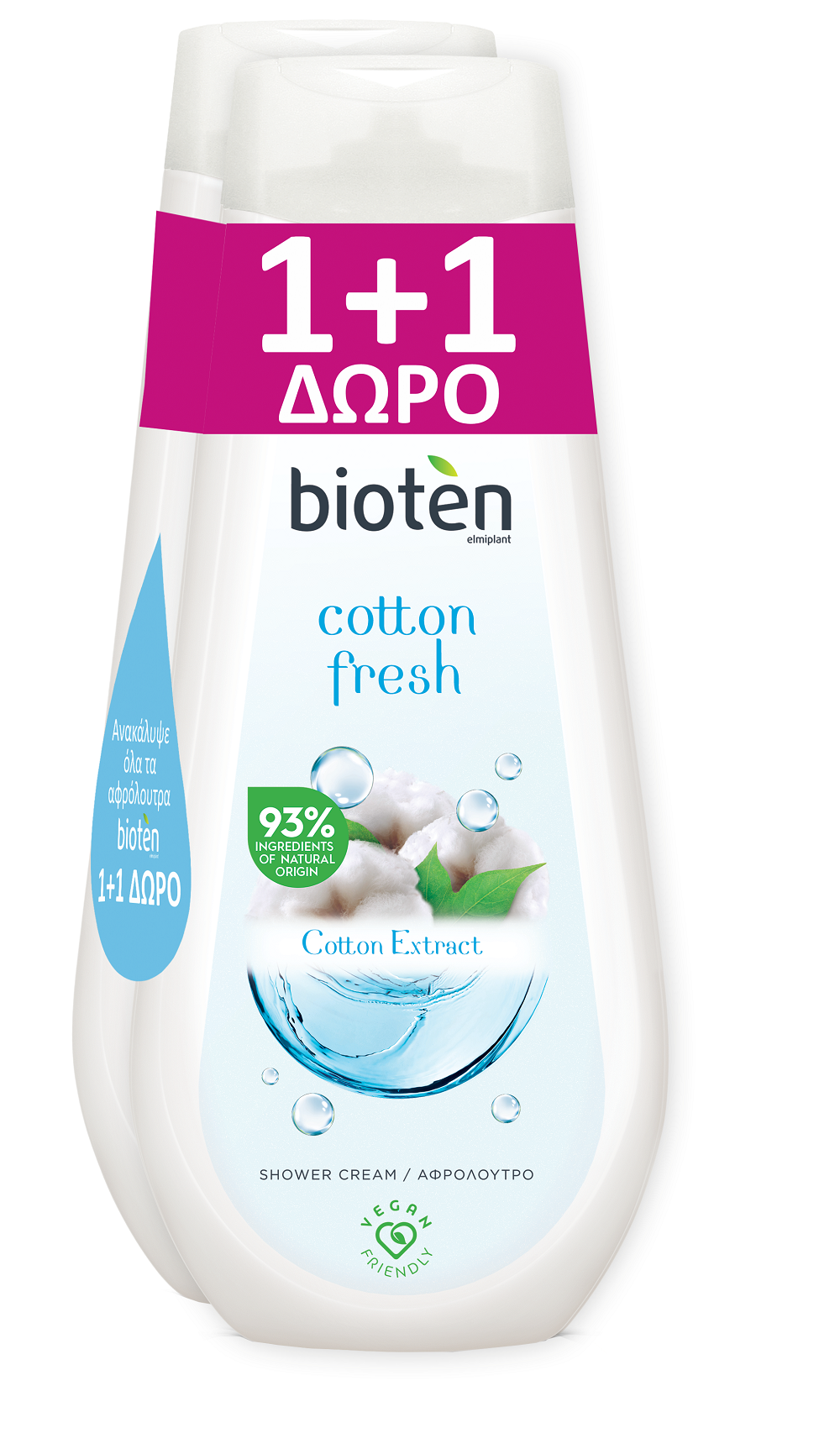 Αφρόλουτρο Cotton Fresh Bioten (2x750ml) 1+1 Δώρο