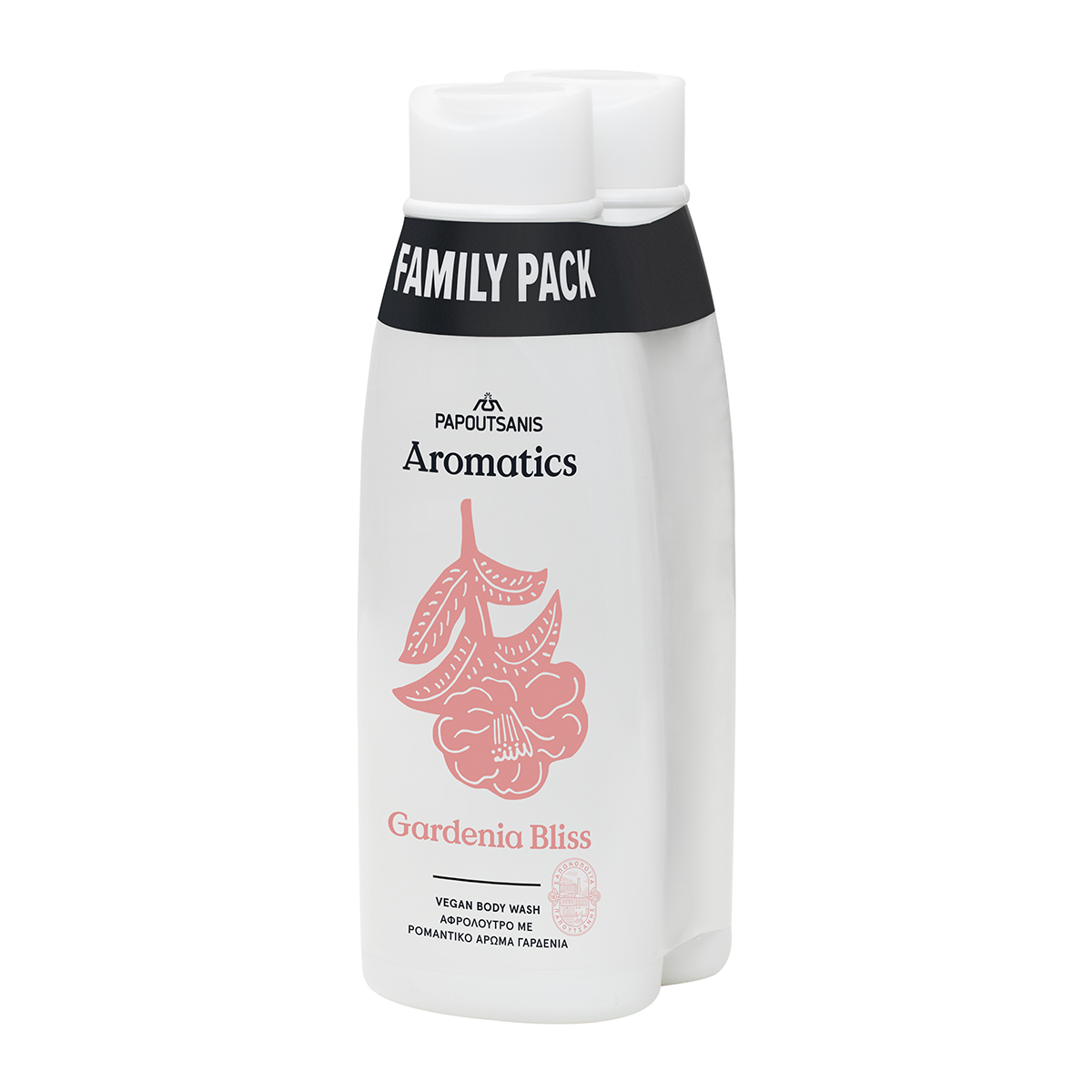 Papoutsanis Αφρόλουτρο Gardenia Bliss Γαρδένια Aromatics Family Pack (2X650ml)