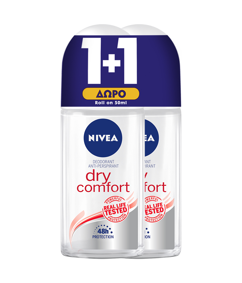 Αποσμητικό Roll On Dry Comfort Nivea Deo (50 ml) 1+1 Δώρο
