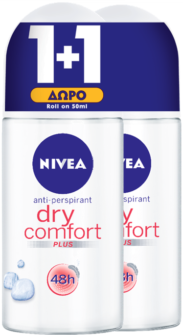 Αποσμητικό Roll On Dry Comfort Nivea Deo (50 ml) 1+1 Δώρο