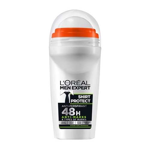 Shirt Protect Roll-on 48ωρη Ολική Προστασία Ενάντια στον Ιδρώτα, τους Λευκούς & Κίτρινους Λεκέδες L’Oreal Men Expert (50ml)