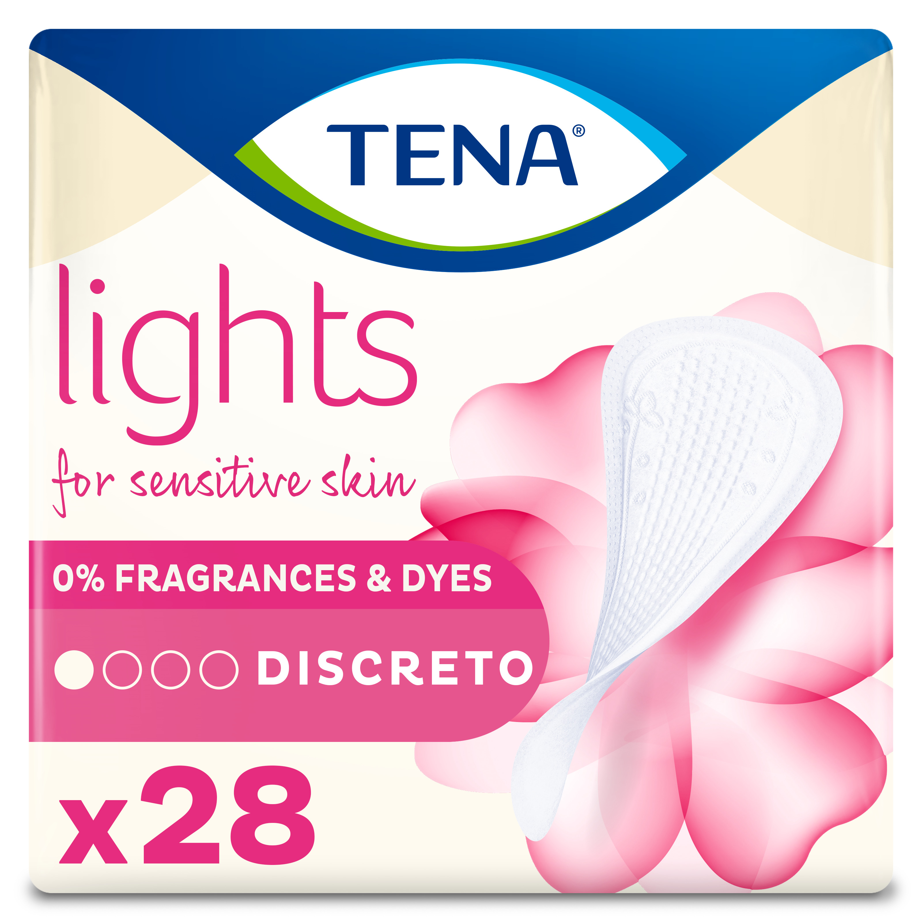 Σερβιετάκια Ελαφράς Ακράτειας Lights Disceto Tena (28τεμ)