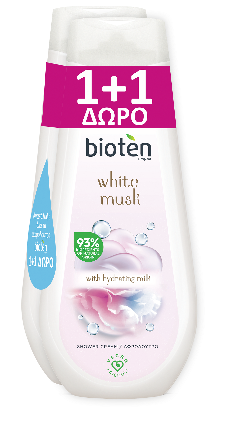 Αφρόλουτρο White Musk Bioten (2x750ml) 1+1 Δώρο