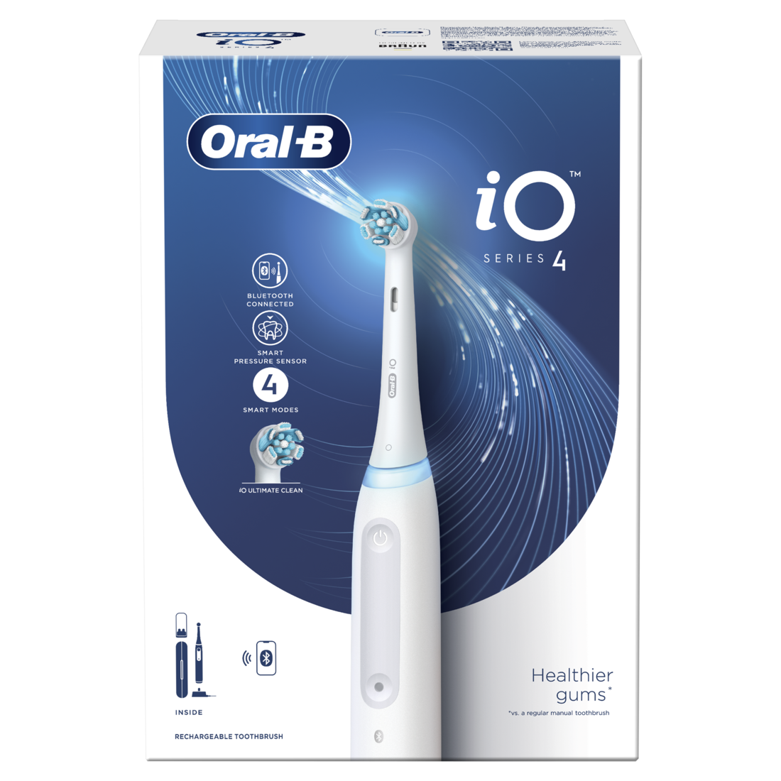 P&G Ηλεκτρική Οδοντόβουρτσα iO4 Magnetic White από την Braun Oral-B (1 τεμ)