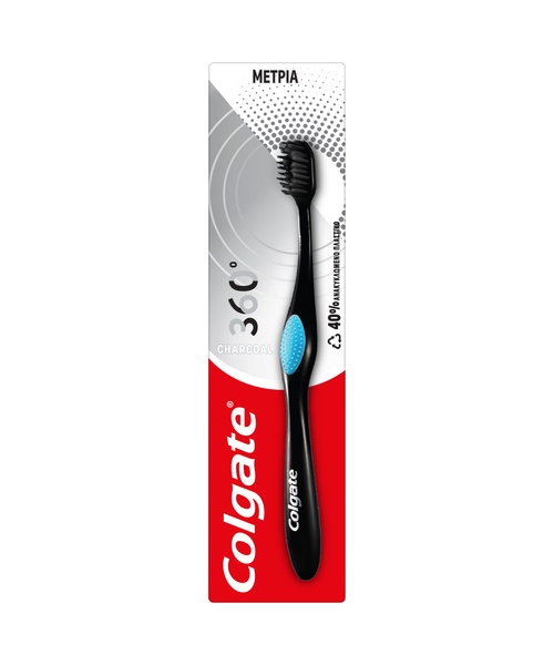 Colgate-Palmolive Οδοντόβουρτσα 360 Black Μέτρια Colgate (1τεμ)