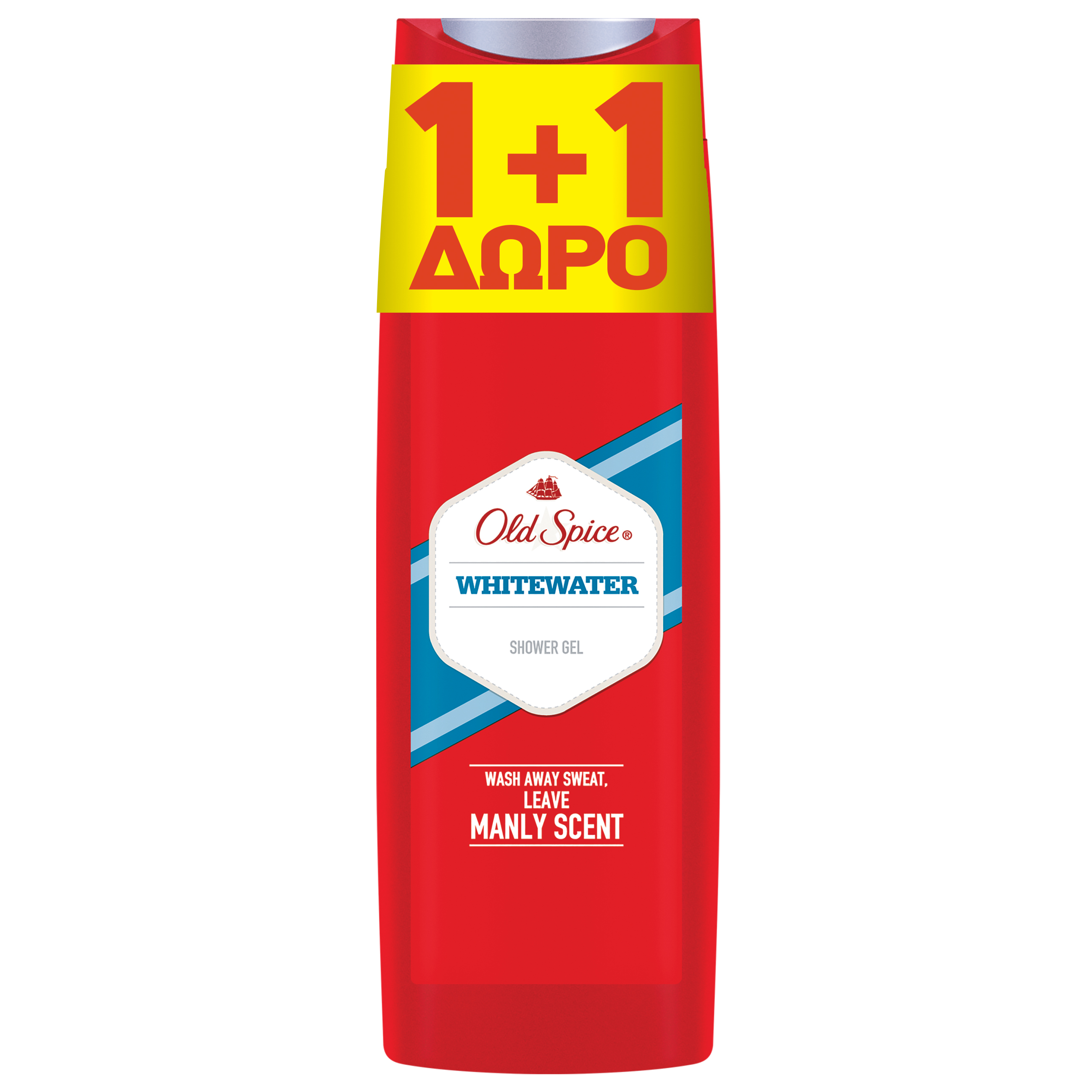 Αφρόλουτρο Whitewater Old Spice (400 ML) 1+1 Δώρο