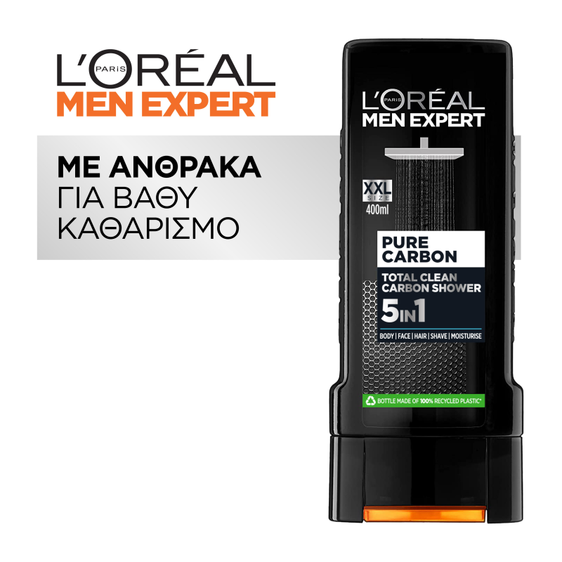 L'Oreal Shower Gel για Άνδρες Clean Carbon L'Oreal Men Expert (400ml)